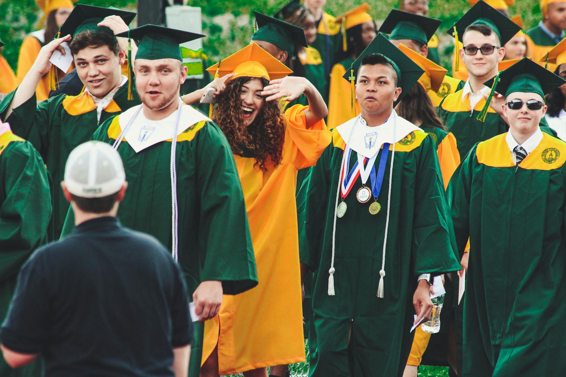 students wearing academic dress